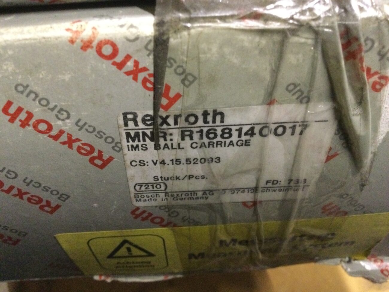 Линейный направляющий Блок Rexroth R165342220