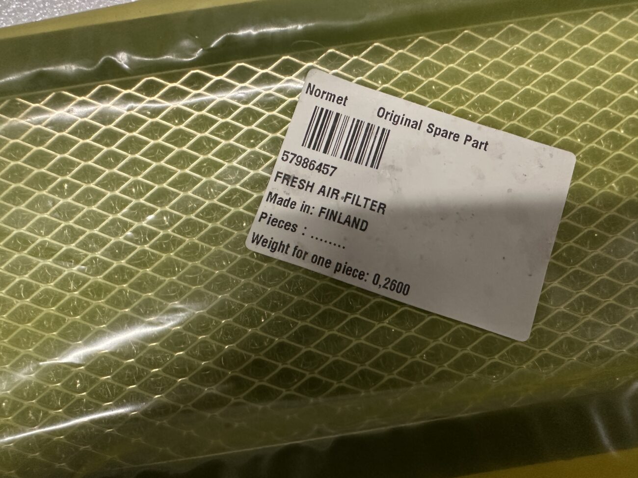воздушный фильтр Normet 57986457